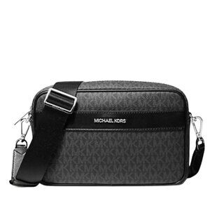 Michael Kors Kenly Black Large Crossbody with Matching Keychain Wallet